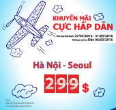 Vietnam Airlines khuyến mãi vé máy bay Hà Nội – Seoul